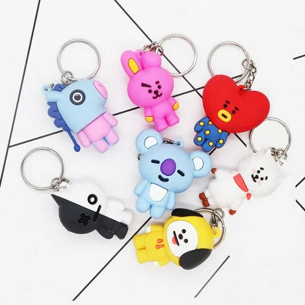 Band Member Personalized Cute Cartoon Keychains For Women Men Jewelry Key Chain Bag Car Pendant