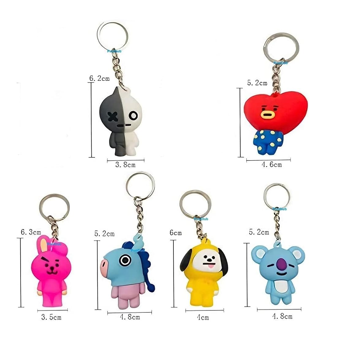 Band Member Personalized Cute Cartoon Keychains For Women Men Jewelry Key Chain Bag Car Pendant